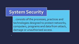 Cyber Threats To Systems Security [upl. by Findlay]