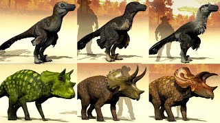 Saurian Dakotaraptor Triceratops Growth Process [upl. by Ralfston]