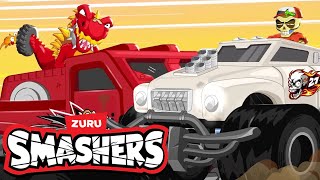 Crash N Bash  More  Monster Truck Series Compilation  Cartoons for Kids  Zuru [upl. by Netsyrc]