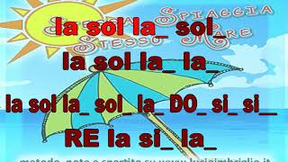 Stessa spiaggia stesso mare  karaoke notazionale [upl. by Bee116]