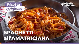 SPAGHETTI ALLAMATRICIANA  la RICETTA TRADIZIONALE🍅🥓🍝 [upl. by Nylahsoj830]