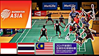 BANK OF NINGBO Badminton Asia Championships 2024  Day3 Round of Quaterfinal  All Court live Score [upl. by Worl]