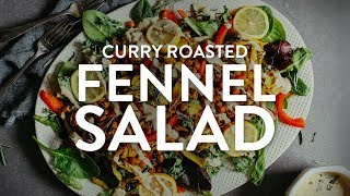 Curry Roasted Fennel Salad  Minimalist Baker Recipes [upl. by Ayanat]