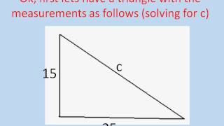 How to find the Hypotenuse of a right triangle or another leg length [upl. by Allcot]