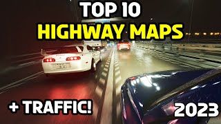 TOP 10 Highway Maps with TRAFFIC for Assetto Corsa 2024 [upl. by Byrd]