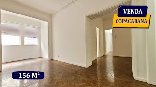 COPACABANA POSTO 6 APARTAMENTO MARAVILHOSO PARA REFORMAR 156M2 4 QUARTOS 3 BANHEIROS P24HRS VAGA [upl. by Dymphia]