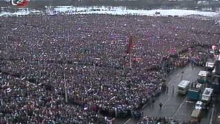 Druhá obří demonstrace na Letné 26111989 [upl. by Tama]