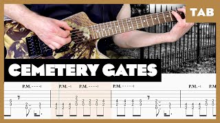 Pantera  Cemetery Gates  Guitar Tab  Lesson  Cover  Tutorial [upl. by Thurlow]