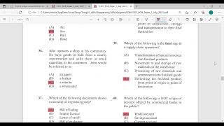 CSEC PRINCIPLE OF BUSINESS MAYJUNE 2021 PAPER 1 SOLUTIONS [upl. by Nnanerak]