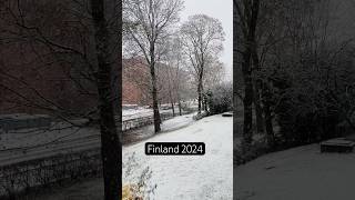 Finland Winter 2024 🥶 ❄️ finland winter2024 snowfall [upl. by Zach]