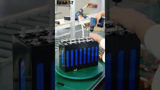 32V 100Ah Square lithium battery assembly line lithiumbatteryfactory batteryfactory batterypack [upl. by Asiruam591]