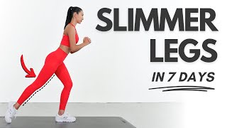 Get SLIMMER LEGS in 7 Days  15 min Standing Workout  No Jumping No Repeat [upl. by Janean]