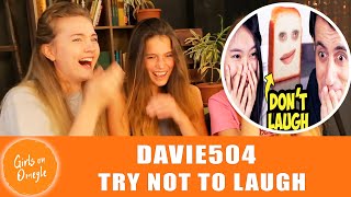 Girls On Omegle Reaction Davie504  Try Not To Laugh Challenge ft my Girlfriend IMPOSSIBLE [upl. by Nuhs]