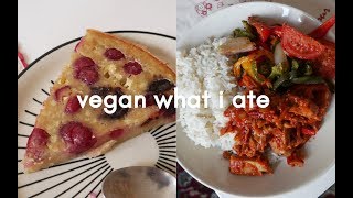 What I eat in a day  VEGAN cake and yummy dinner [upl. by Otrevogir]