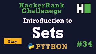 34 Introduction to Sets Hackerrank  Python Solution Explained [upl. by Gross101]