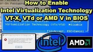 How to Enable Intel Virtualization Technology VT X VTd or AMD V in BIOS [upl. by Costanzia]