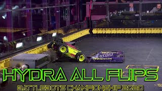 Hydra All Flips  Battlebots Championship 2020 Big Hits Compilation  Bots Fan [upl. by Aihsilef]