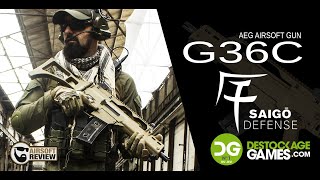 FR G36C SAIGO DEFENSE AEG  DESTOCKAGEGAMES  AIRSOFT REVIEW [upl. by Annayrb]