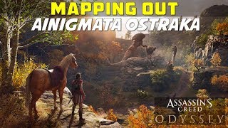 Mapping Out  Lakonia  Ainigmara Ostraka Puzzle Location and Solution  AC ODYSSEY [upl. by Eissolf]