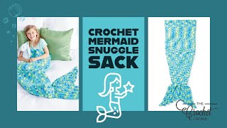 Easy Crochet Mermaid Tail Blanket  The Crochet Crowd [upl. by Fredra]