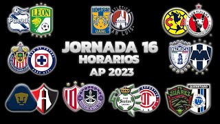 HORARIOS CANALES Y FECHAS DONDE VER LA JORNADA 16  LIGA MX APERTURA 2023 [upl. by Birdella256]