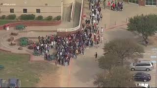 Southlake Carroll High students walk out of class [upl. by Ahsikyw]