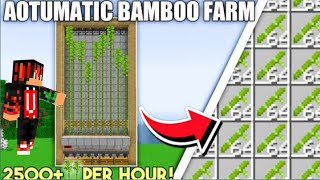 NEW Minecraft 120 AUTOMATIC BAMBOO FARM TUTORIAL  2500 Per Hour  Easy Build [upl. by Krongold]