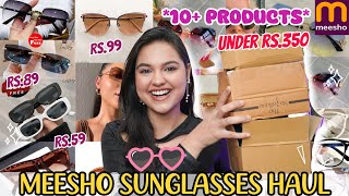 Meesho Stylish amp Trendy Sunglasses Haul🕶 Starts At ₹60😲 Get Summer Ready with Meesho Sunglasses Haul [upl. by Eisdnyl804]