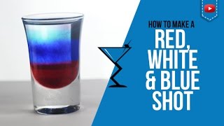 Red White and Blue Shot  How to make a Red White and Blue Cocktail Recipe by Drink Lab Popular [upl. by Kcirtap]