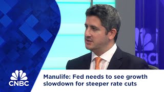 Manulife Fed needs to see growth slowdown for steeper rate cuts [upl. by Ahsasal209]