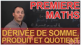 Dérivée dune somme dun produit et dun quotient  Maths 1ère  Les Bons Profs [upl. by Bach450]