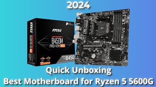 Msi B450M Pro Vdh Max Motherboard Quick Unboxing and Short Review 2024 [upl. by Attenov]