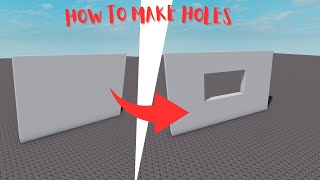 How to use Negate and make holes  Roblox Studio EP 1 [upl. by Pinebrook]