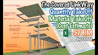 The covered linkway 5D BIM Quantity amp Material TakeOff Part 3 037 [upl. by Areikahs535]