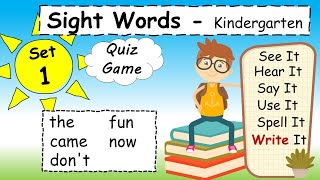 Sight Words  Kindergarten  Set 1 Includes How to Write [upl. by Khai]