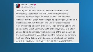 Former President Donald Trump agrees to debate with Vice President Kamala Harris [upl. by Aetnahc]