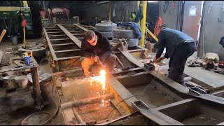 Rebuilding our Lowboy trailer Part 3 [upl. by Attennot762]