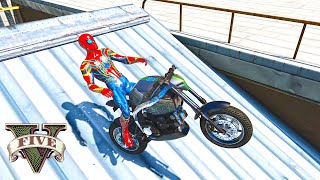 GTA 5 Iron Spiderman Falling off Highest Buildings  Episode 127 Euphoria Ragdolls [upl. by Lavro]