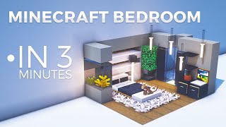 3 Minute Minecraft Bedroom Build Tutorial [upl. by Kalfas]