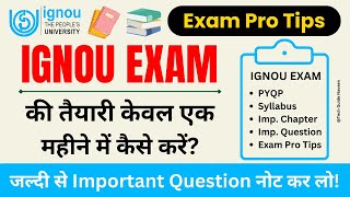 Exam की तैयारी केवल एक महीने में कैसे करें  IGNOU Exam Preparation Tips  IGNOU Exam Tips amp Tricks [upl. by Enytsuj783]