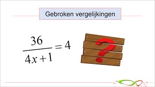 Wiskunde  Gebroken vergelijking oplossen [upl. by Yajnas]