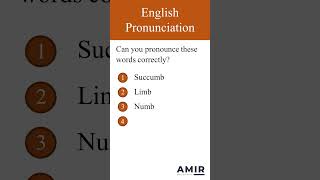 Can you pronounce these words correctly Words with silent b [upl. by Aihsetal]