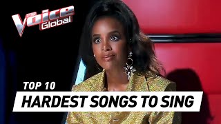 HARDEST SONGS to sing in the Blind Auditions of The Voice [upl. by Llennol441]