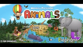 Monkey Preschool Animals Names 100 animals to discover [upl. by Jun]