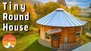 Round House Magic in the Mountains He built a Wooden Yurt from a Kit [upl. by Eizzo800]