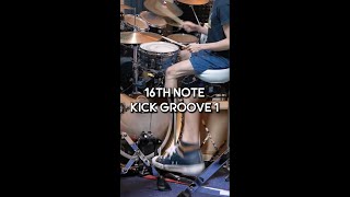 16th Note Kick Drum Beat Groove 1  Intermediate Drum Lesson [upl. by Leeann]