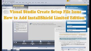 Create Setup File in Visual Studio How to add installshield limited editon to visual studio [upl. by Jonette]