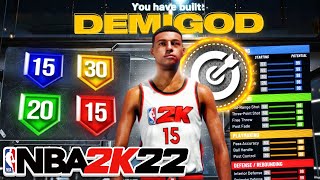 I FOUND THE BEST POINT GUARD BUILD IN NBA 2K22 DEMIGOD BUILD CANT BE STOPPED BEST BUILD NBA 2K22 [upl. by Majka]