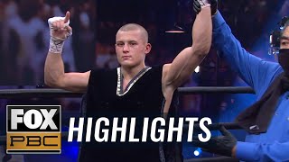 Eimantas Stanionis defeats Gonzalez by ninthround KO in PBC Fight Night  HIGHLIGHTS  PBC ON FOX [upl. by Muryh]