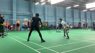 2023 Australian Masters Badminton Games  45 Div 2 Mens Double Final [upl. by Nylasoj]